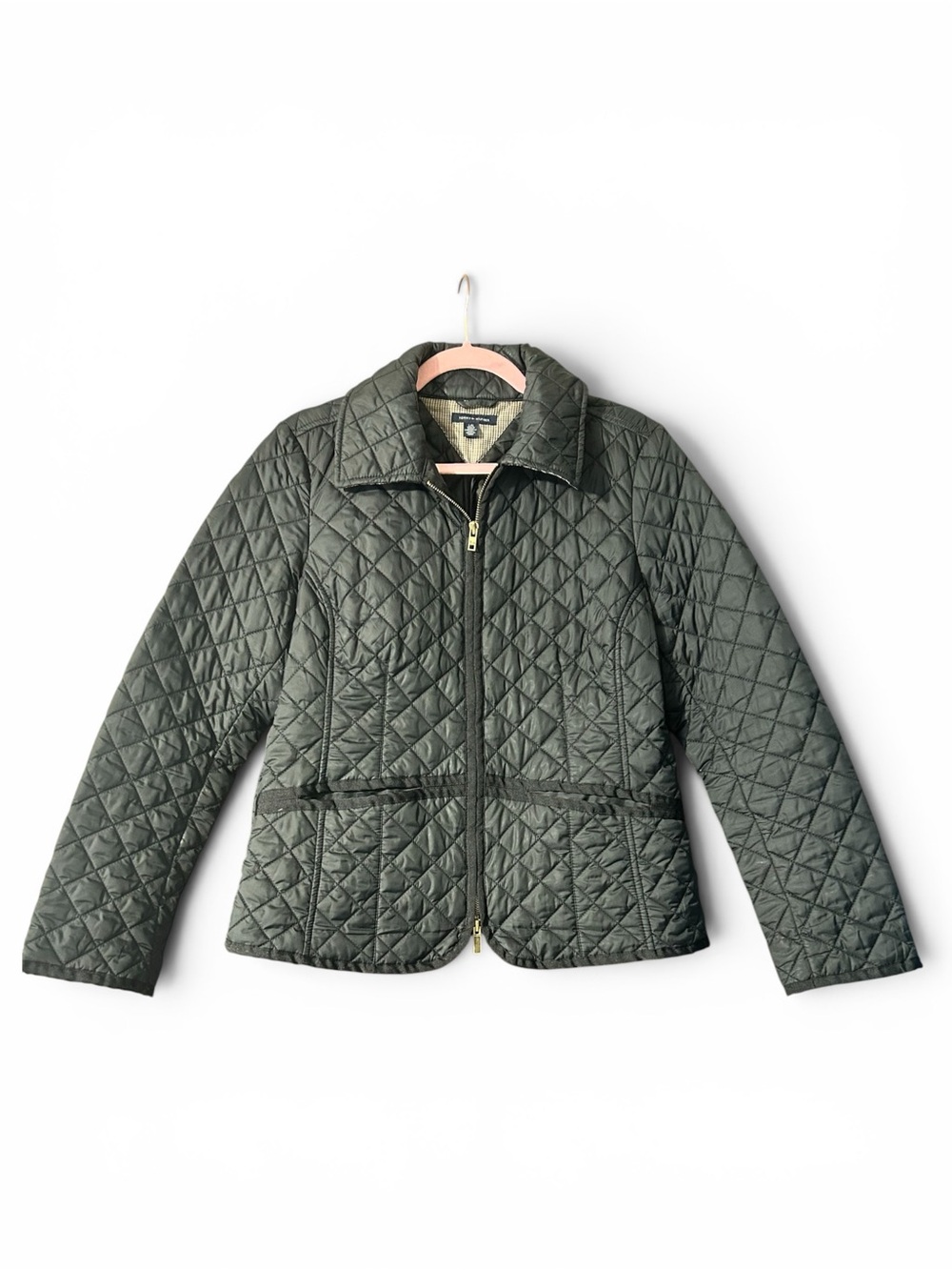 Tommy Hilfiger Quilted Zip-Front Jacket in black